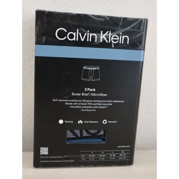 Calvin Klein NP2687R-740 Men's Sz XL Multicolor 3-pk Microfiber Boxer Briefs - Picture 2 of 6